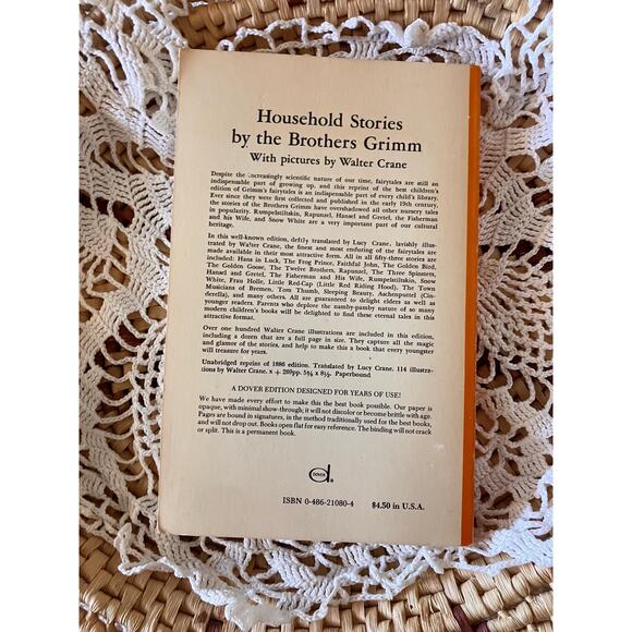 Vintage 1963 Brothers Grimm 'Household Stories' - Walter Crane Illustrations - Picture 7 of 7